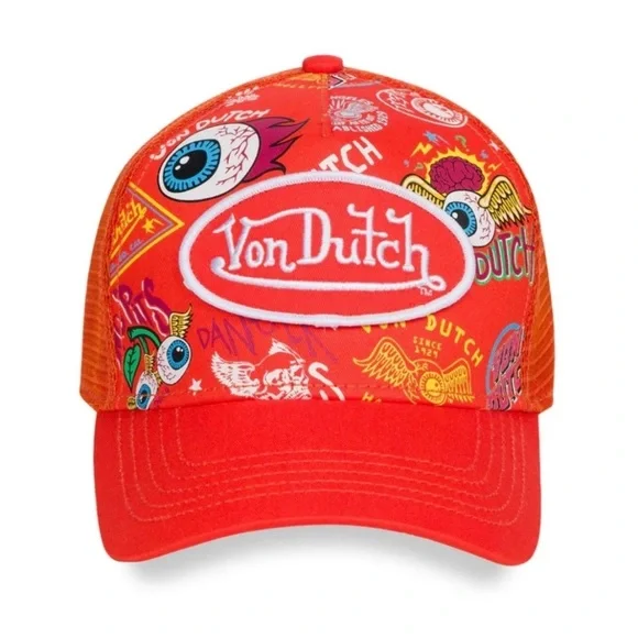 Von Dutch Jax orange trucker hat Jax Orange Trucker Hat | Von Dutch main image 4
